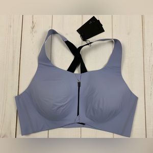 NWT! knix catalyst front zip sports bra true blue Sz 7+